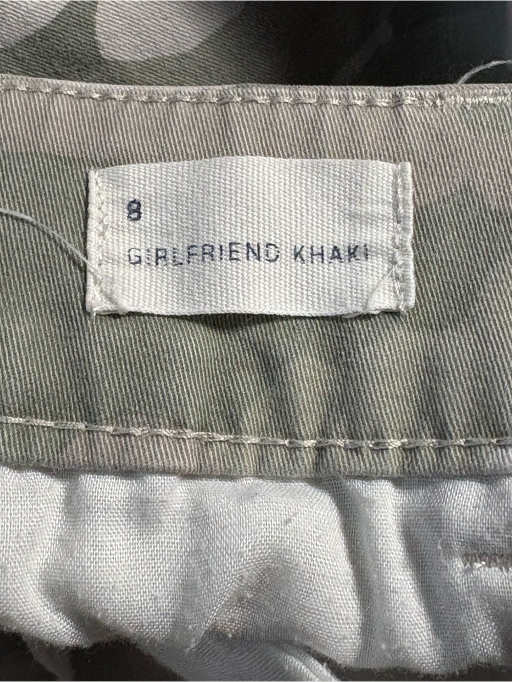 /Gap Girlfriend Khaki Faded Tan & Green Camouflage Streetwear Long Pants Sz 8 - Picture 6 of 10